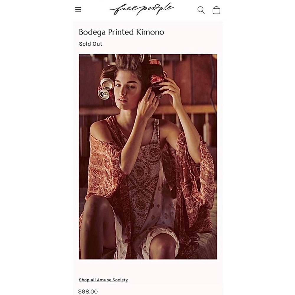 FREE PEOPLE Bodega Snake Printed Kimono Duster NWT - Picture 2 of 8